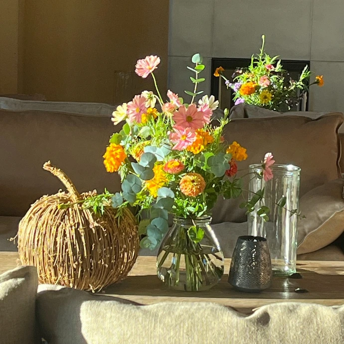Bouquet d'accueil au Grand Jardin, ferme florale bio